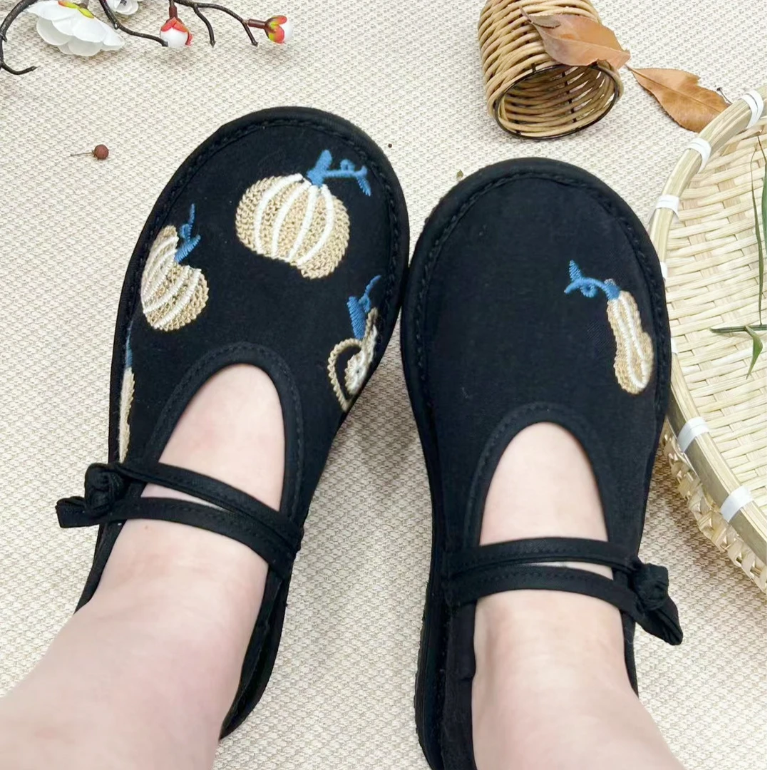 【小南瓜——盘扣单鞋】布鞋单鞋千层底布鞋民族风古风纯手工