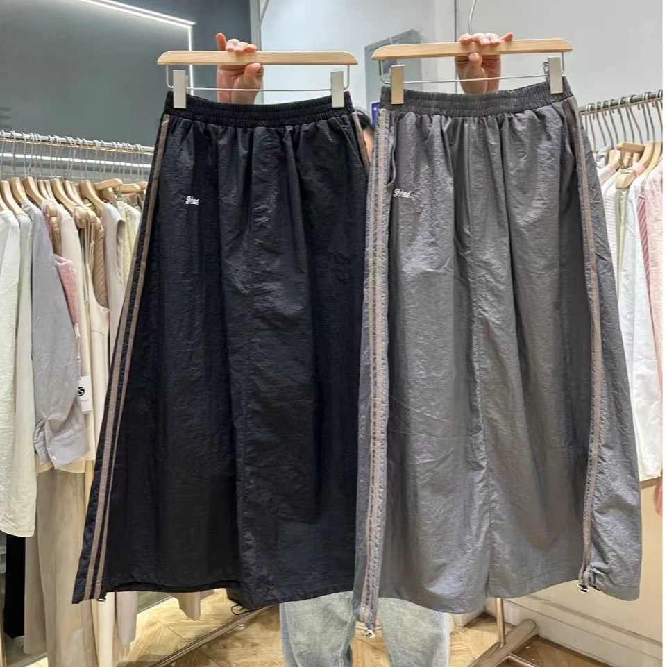 【 雨•美 推荐 】233014休闲百搭刺绣字母工装半身裙