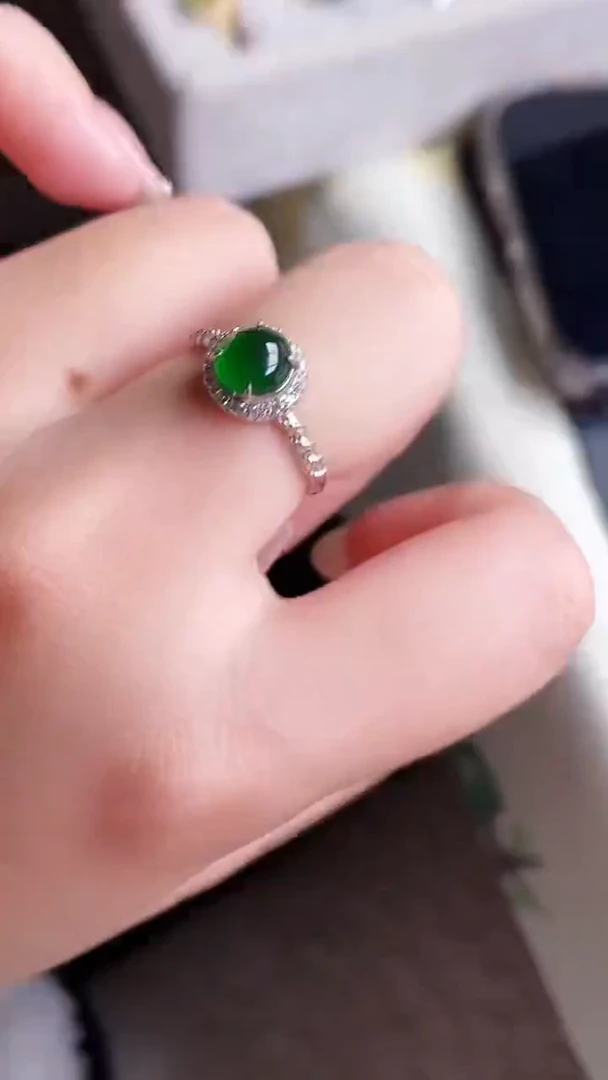 银S925镶嵌戒指翡翠51