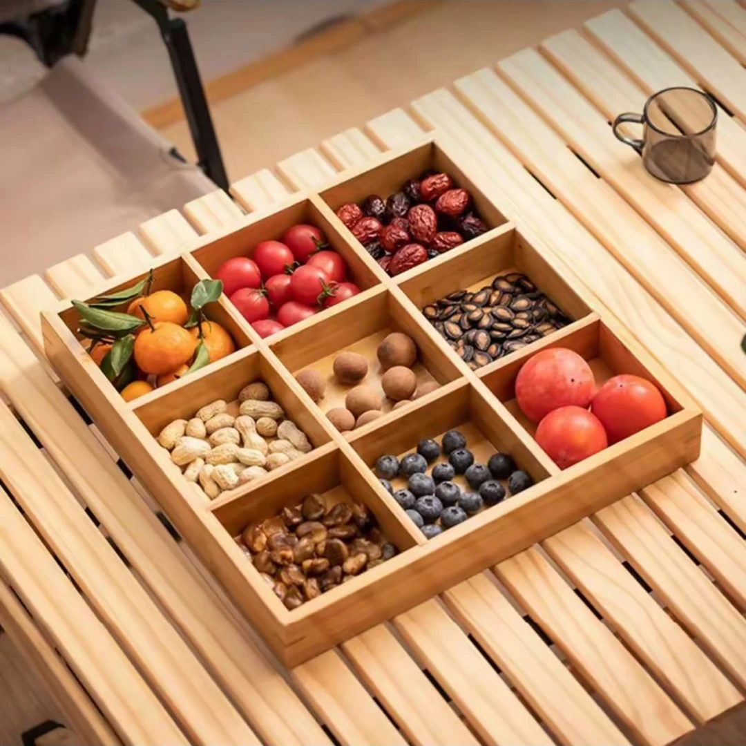 款式省空间中国风新中式纯色果盘家用糖果盒带盖托盘