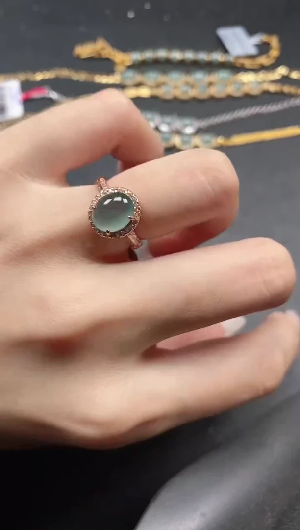 银S925镶嵌戒指翡翠511