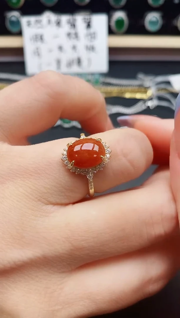 翡翠戒指银S925镶嵌321321