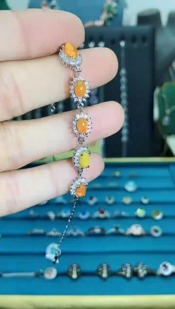 【闪购商品】欧泊手链银S925镶嵌1121