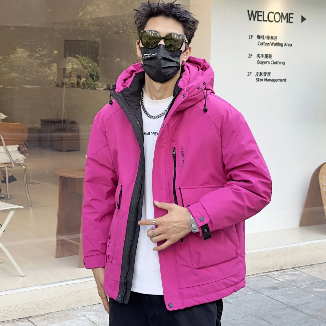 88521-冬季连帽男士户外保暖休闲时尚运动款加厚防寒服非标