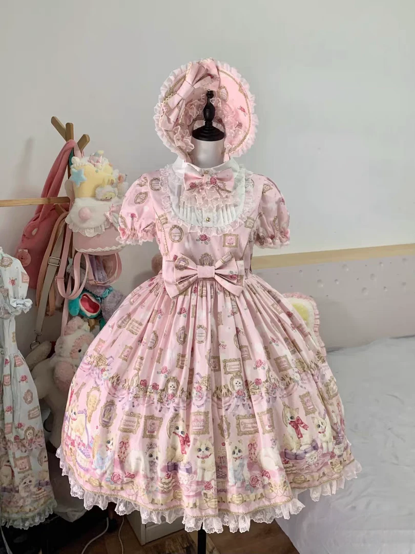 【新款现货】画框猫猫发现宝藏op/jsk原创Lolita连衣裙