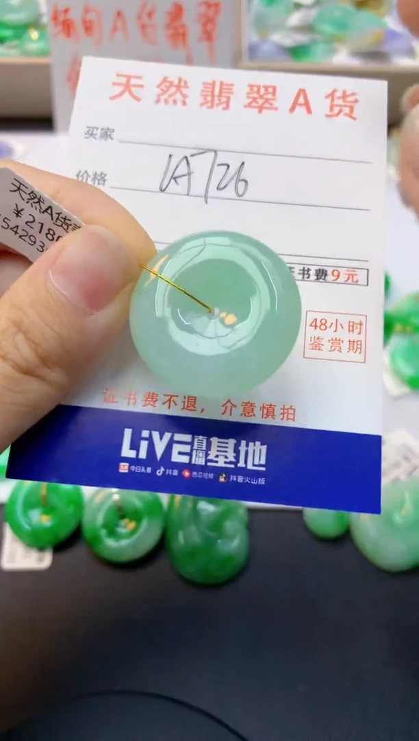 颈饰未镶嵌翡翠天然缅甸A货翡翠百元以上9元证书费自理