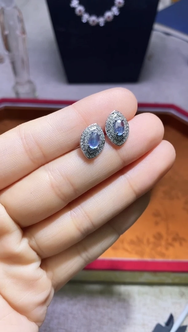 海蓝宝石耳坠未镶嵌多样性发一件114