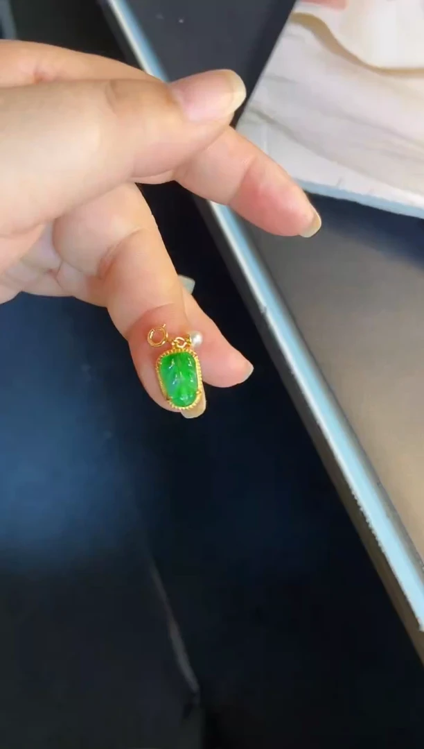 吊坠(不含链)银S925镶嵌翡翠1