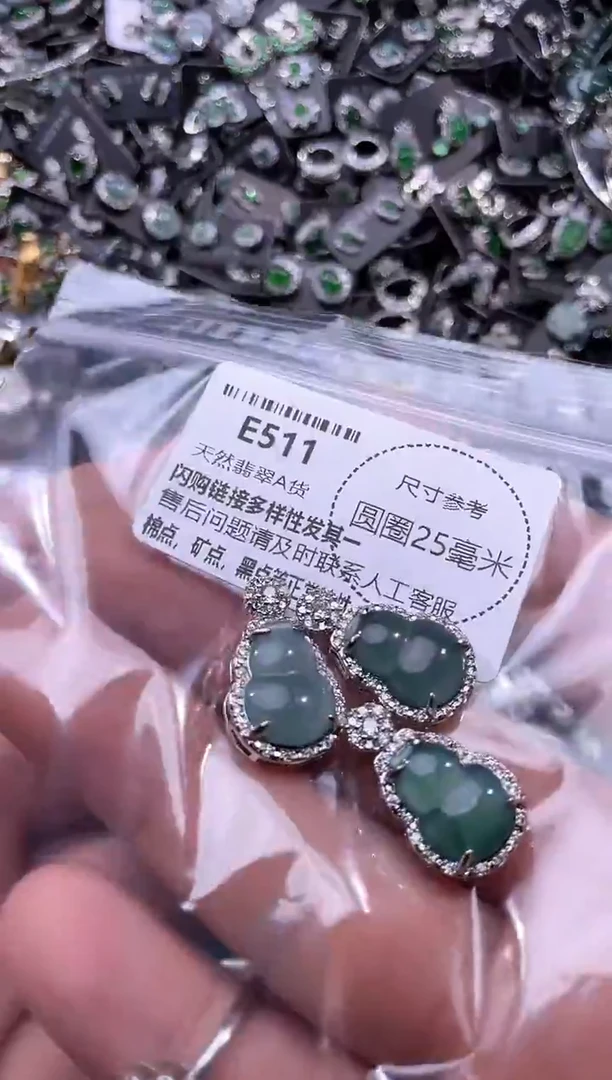 翡翠未镶嵌颈饰E511多样性发其一