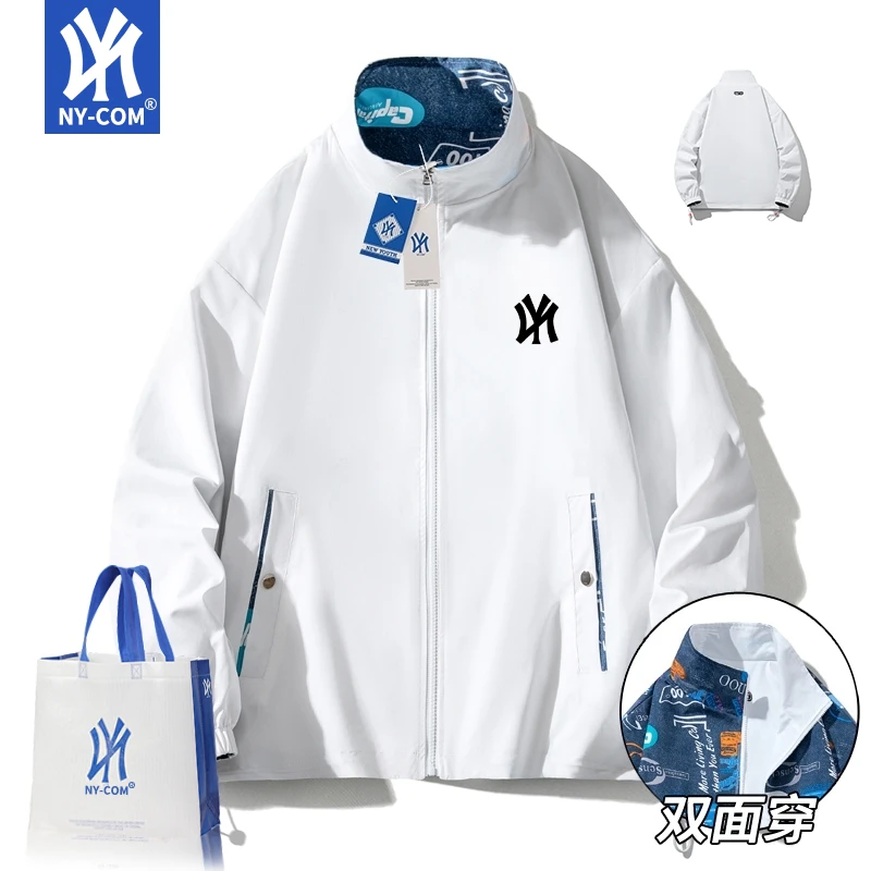 冲锋衣外套QQ飞车车队道具冠军27车队上衣美式双面穿港风外套男