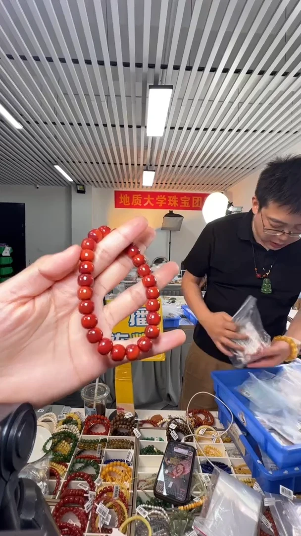 未镶嵌手串南红玛瑙约8*9mm南红满肉老型珠单圈