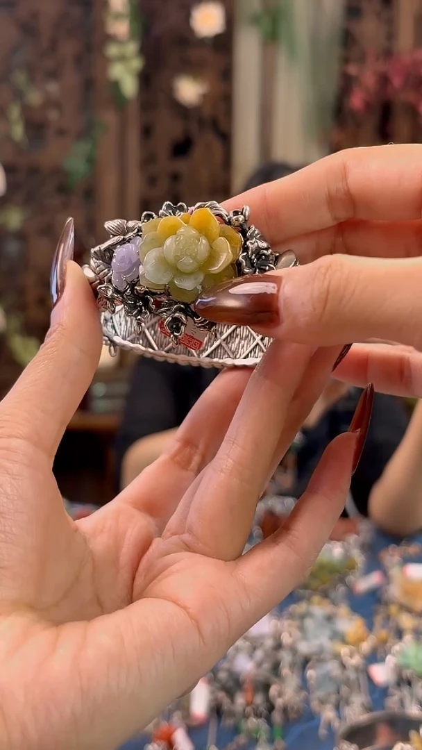 银S925镶嵌手镯翡翠手镯