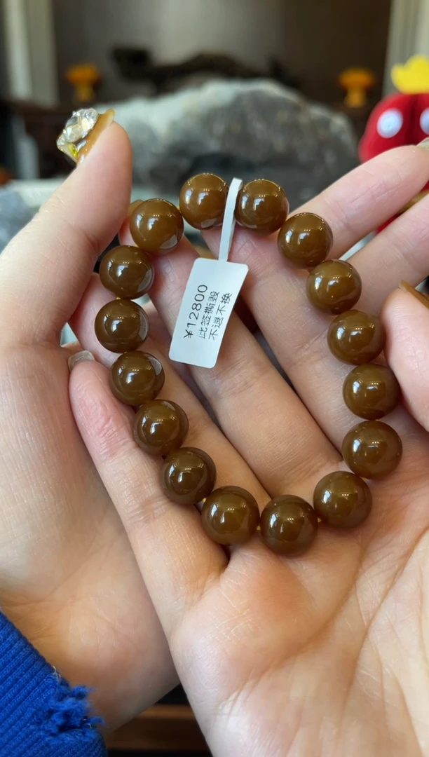 【闪购商品】和田玉（糖玉）手串未镶嵌金山全糖12mm手串