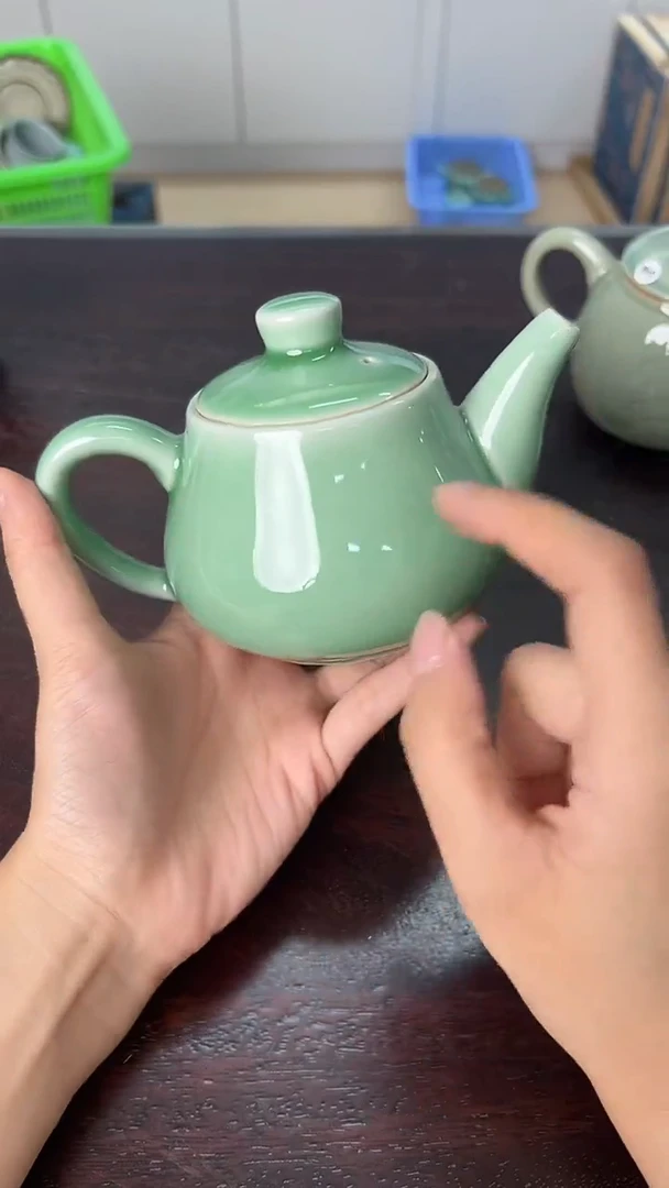 龙泉云间青瓷小米茶器