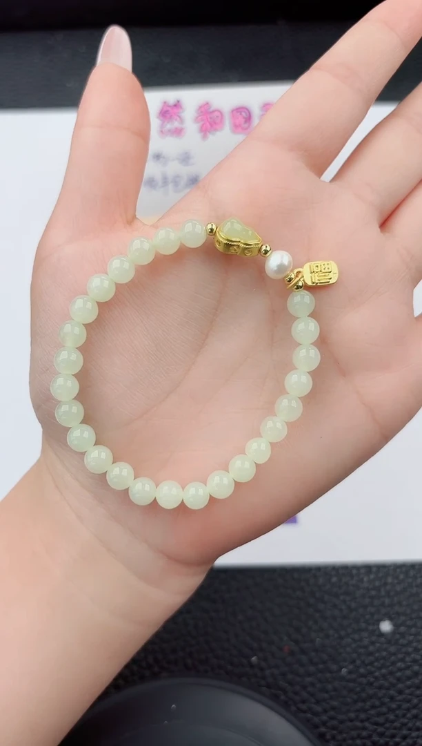 手串未镶嵌和田玉666嗨购微色差T1葫芦6