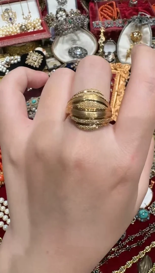 非金属无戒指，银鎏金，17#