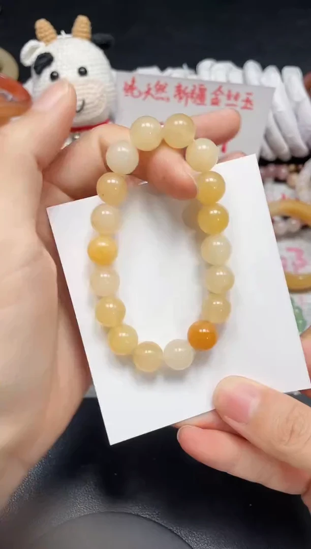 【闪购商品】石英质玉手链未镶嵌冰黄卡10