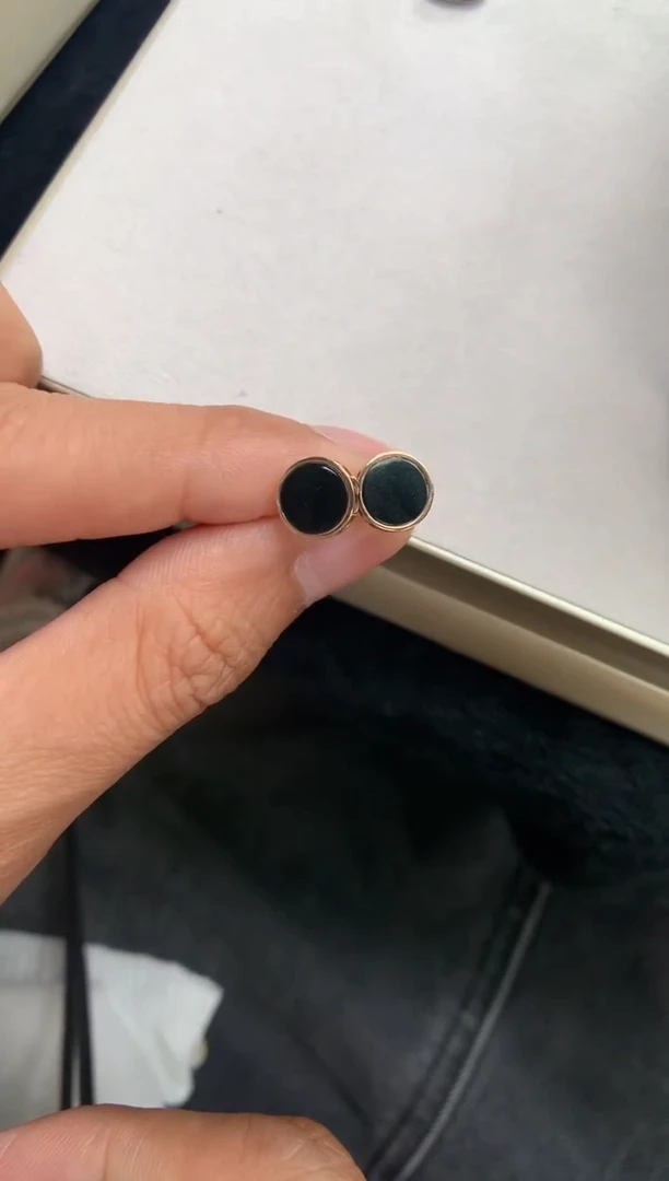 翡翠18K金镶嵌颈饰耳饰