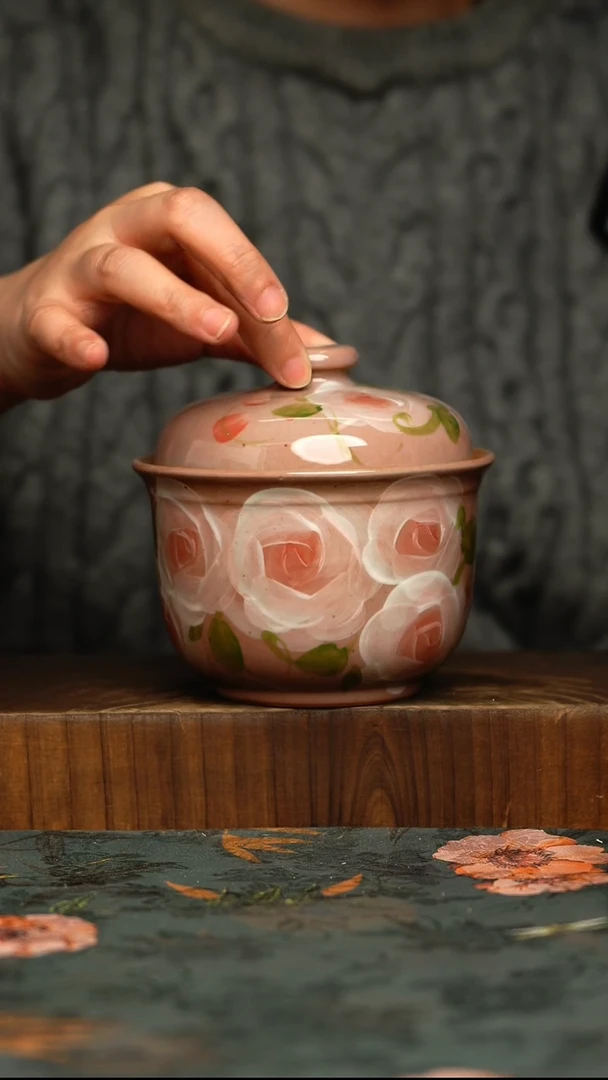 瓷片釉下彩手工手绘同款陶器