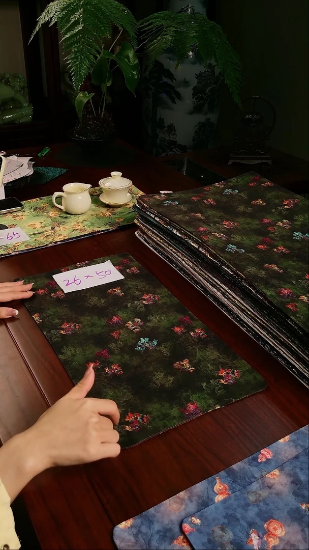 【麒麟双面】中国风干泡织锦茶席26*50