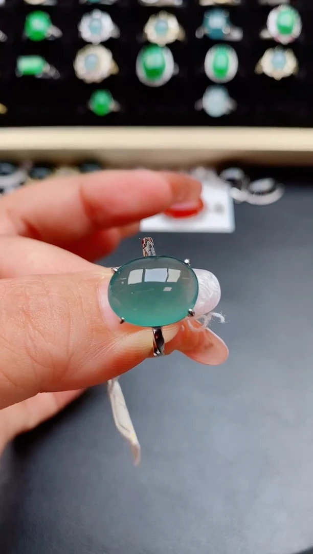 【闪购商品】翡翠戒指银S925镶嵌50800