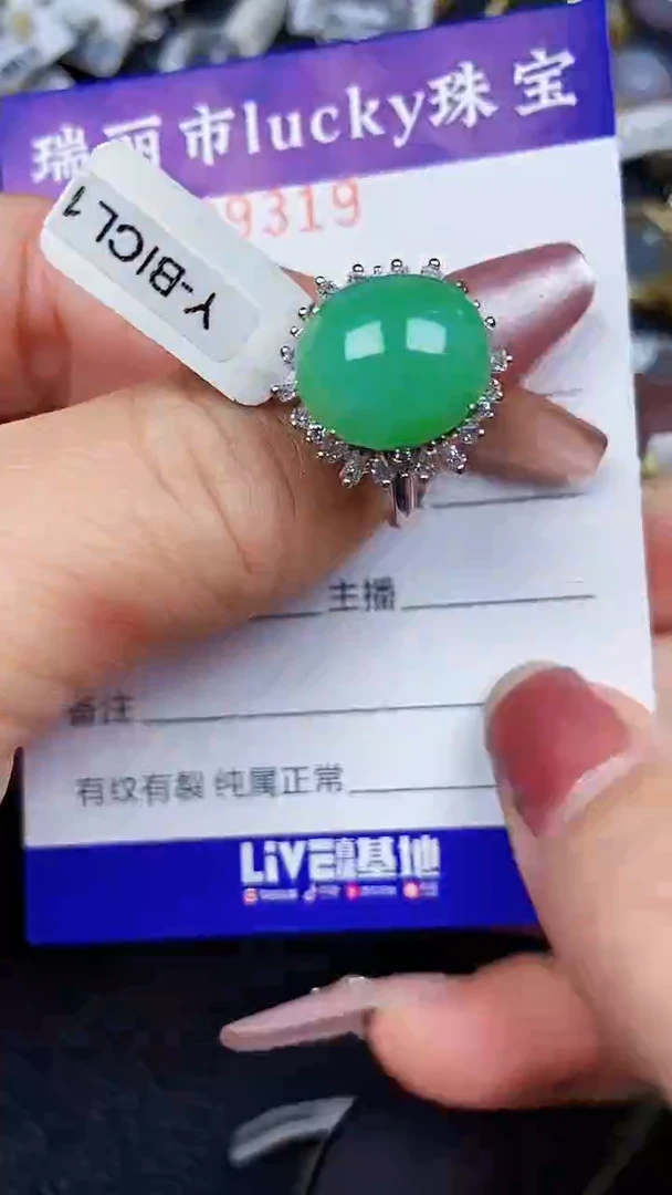 颈饰银S925镶嵌翡翠9319
