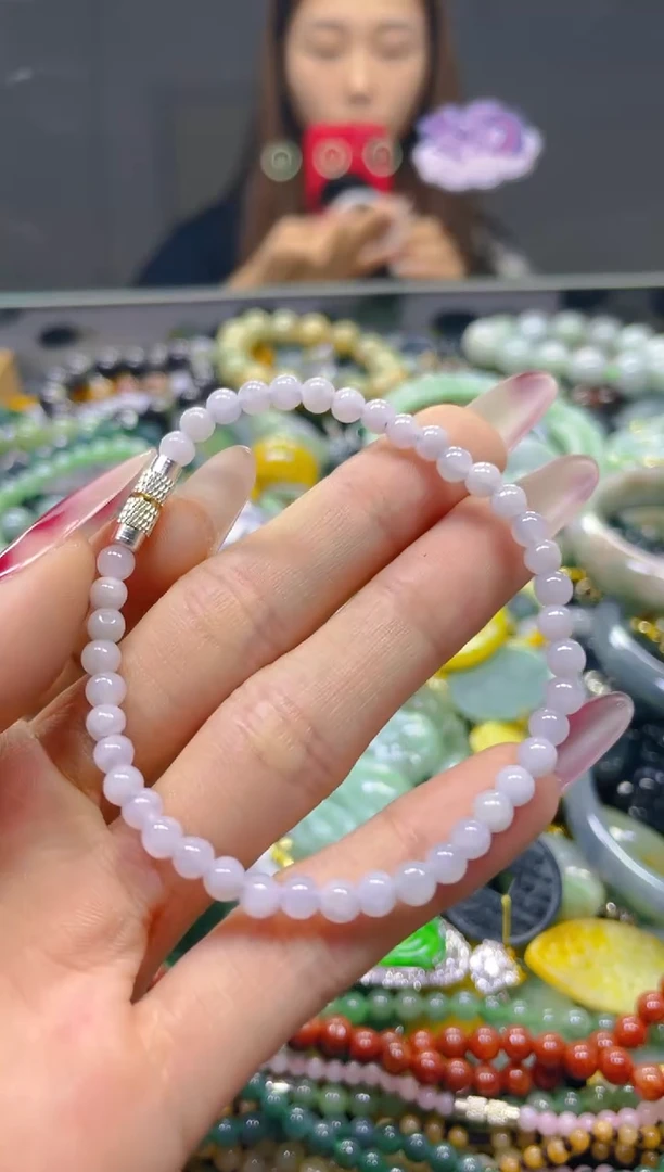 颈饰未镶嵌翡翠4MM/H/翡翠A货，一件也是批发价