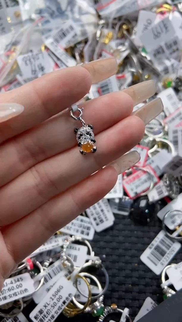 银S925镶嵌戒指翡翠6666 3