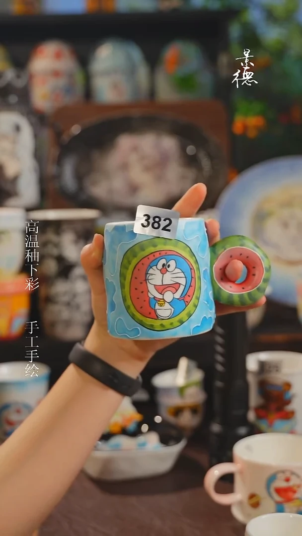 景德镇高温釉下彩纯手工手绘