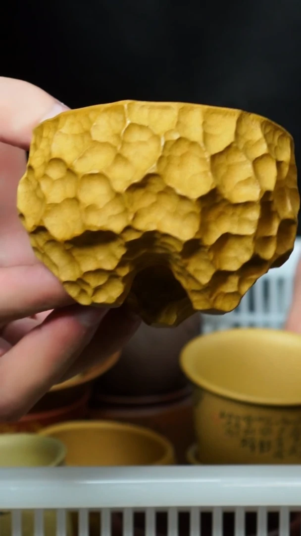 茶杯紫砂澄**道南柯记全手刻太湖石杯