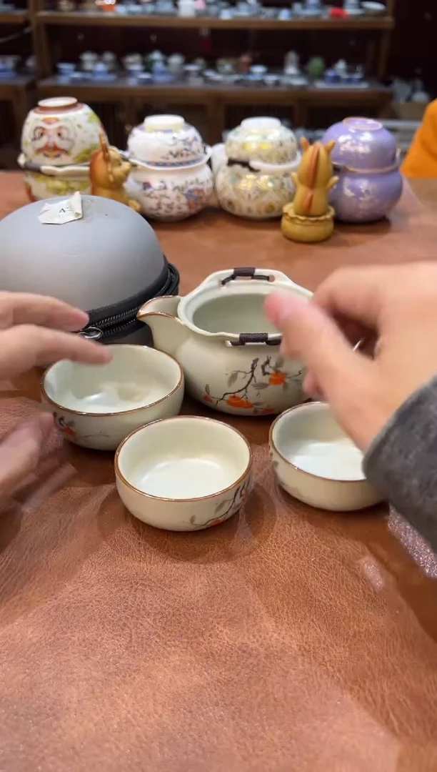 真的很便宜会开片的旅行茶具