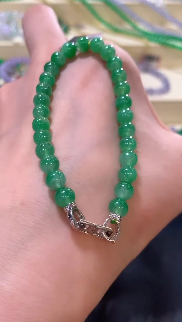 18K金镶嵌手串翡翠z220