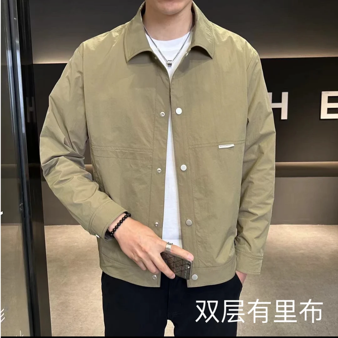 春夏新款轻薄翻领简约百搭衬衫夹克外套839