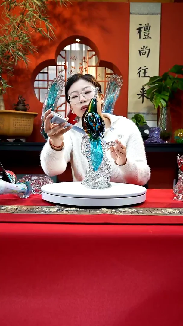 手工艺品琉璃鹦鹉
