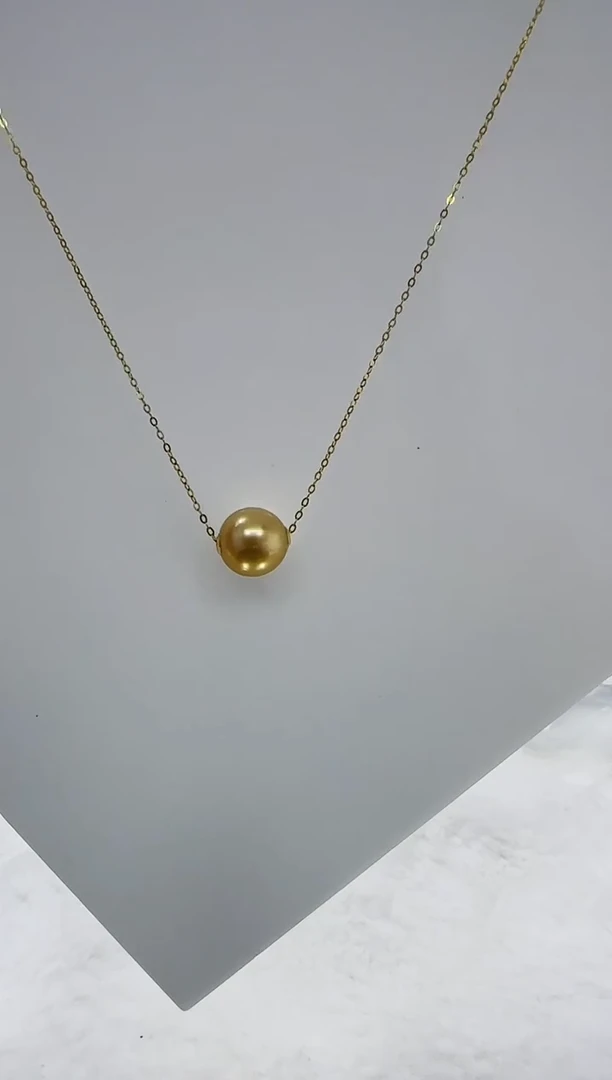 【闪购商品】海水珍珠DA18K金镶嵌金珠吊坠11 ss173【奖励】