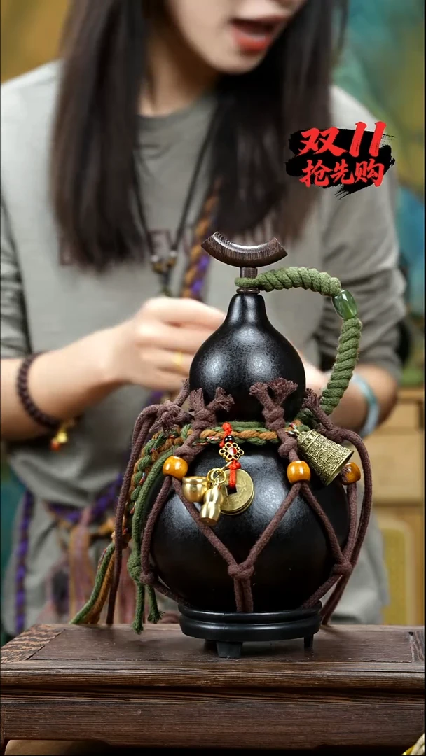 YV048复古网兜款酒葫芦不包手串