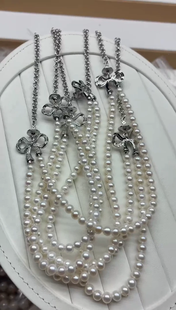 项链未镶嵌淡水珍珠多样性发其一，非无暇