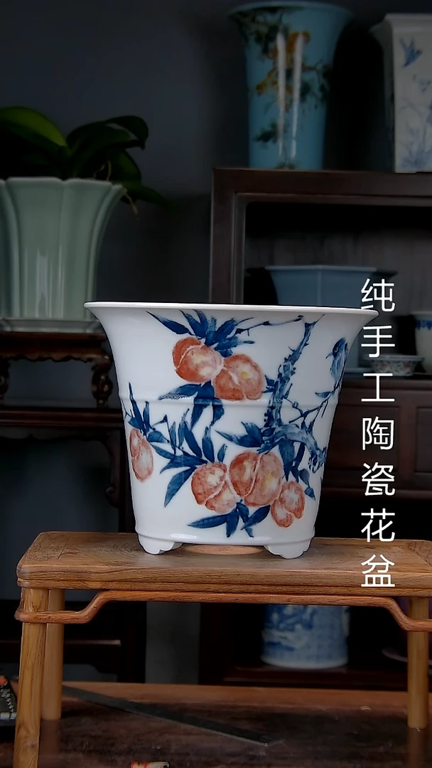 景德镇陶瓷手工花盆