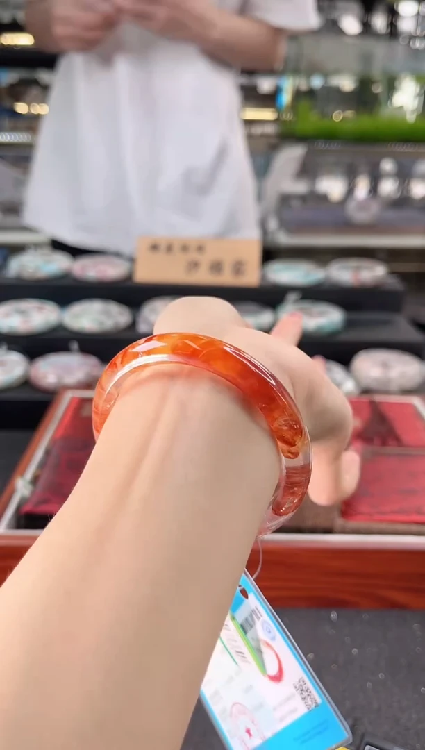 未镶嵌手镯石英质玉瑾圈口（赠品镯心）