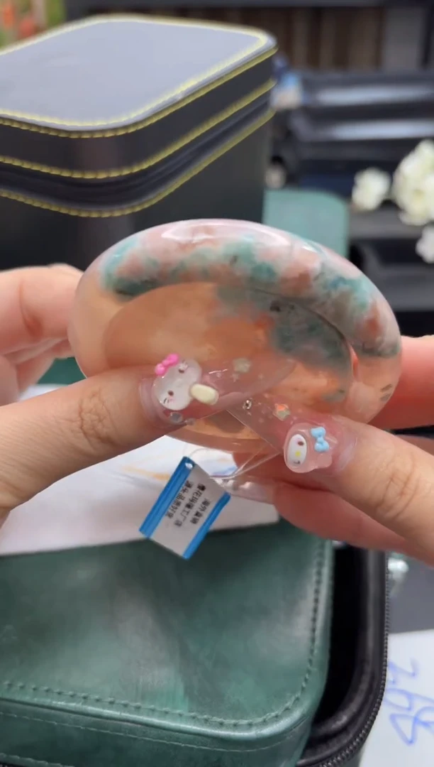 未镶嵌手镯石英质玉184(58圈赠送镯心)不退不换