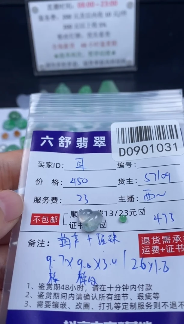 吊坠(不含链)未镶嵌翡翠耳***ଉD0901031