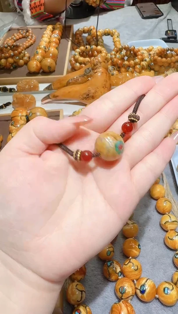 蜜蜡颈饰未镶嵌7838天然蜜蜡珠宝奇石全都保真