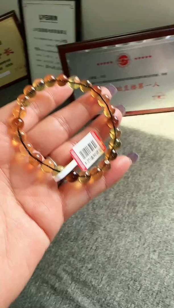 未镶嵌琥珀手串8mm微瑕缅甸琥珀多宝手串#3