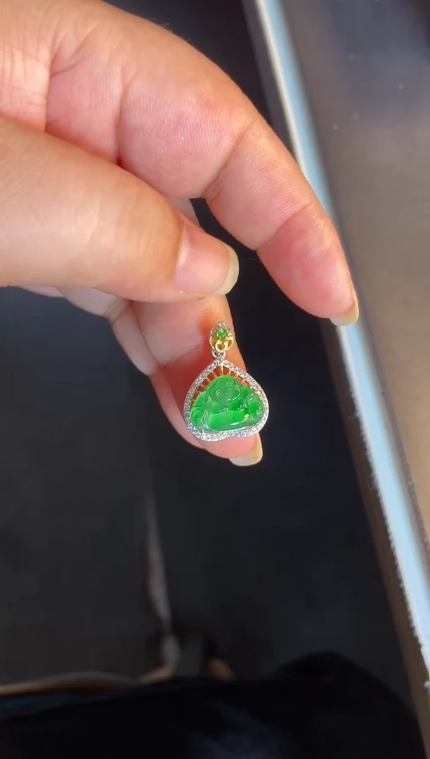 吊坠(不含链)银S925镶嵌翡翠1
