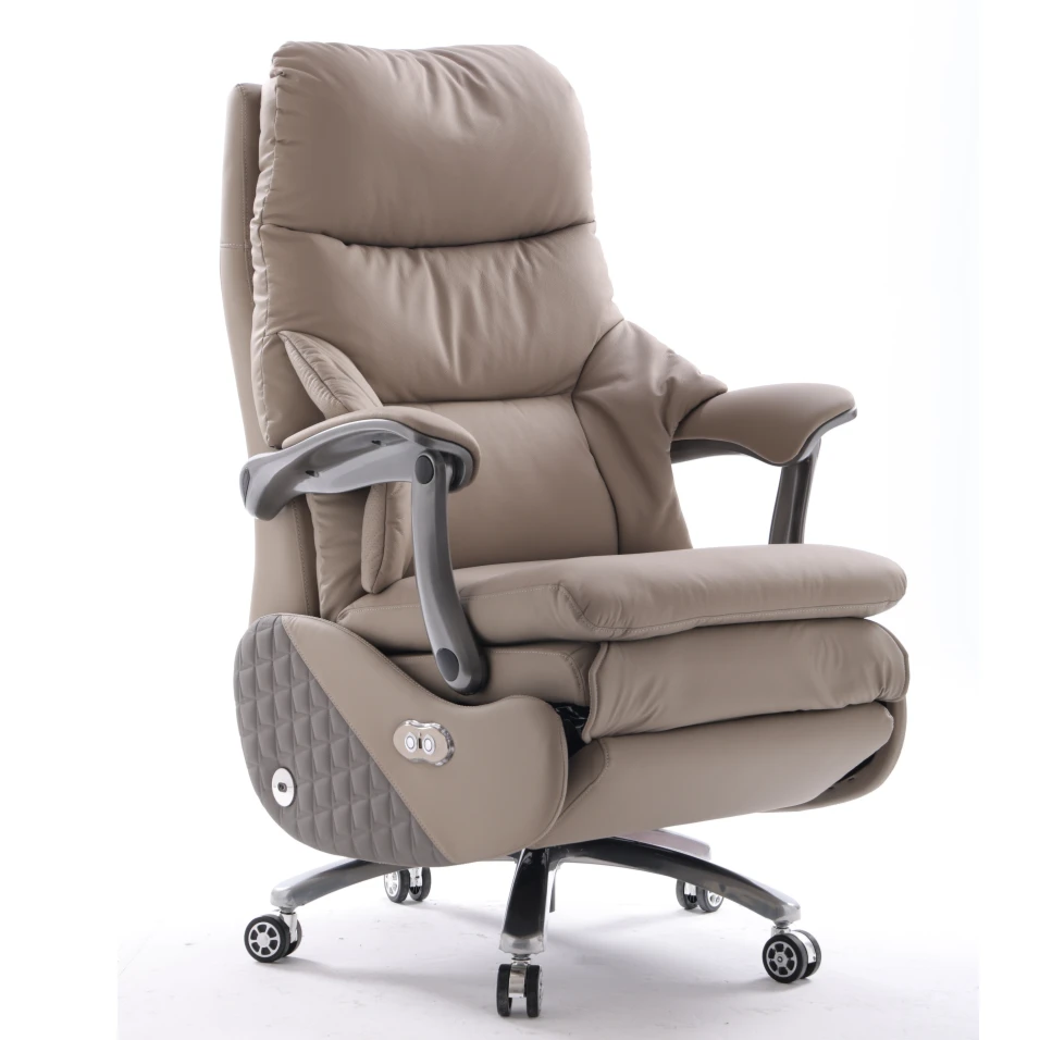 bogese伯格森加大版本电动按摩可躺舒适真皮久坐办公椅电脑椅子