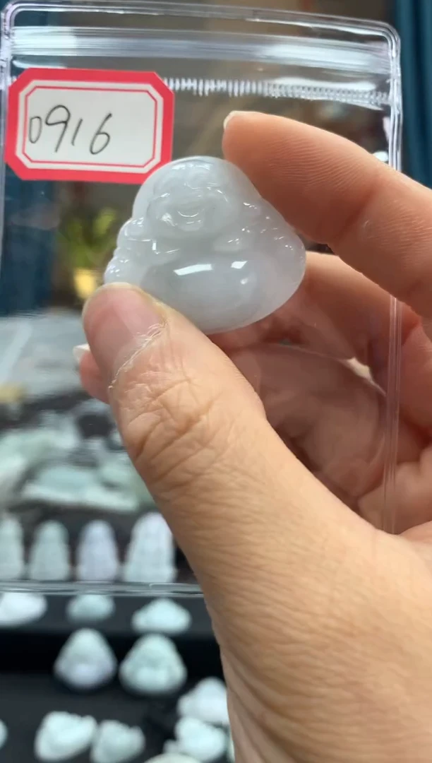 翡翠未镶嵌颈饰佛公0916