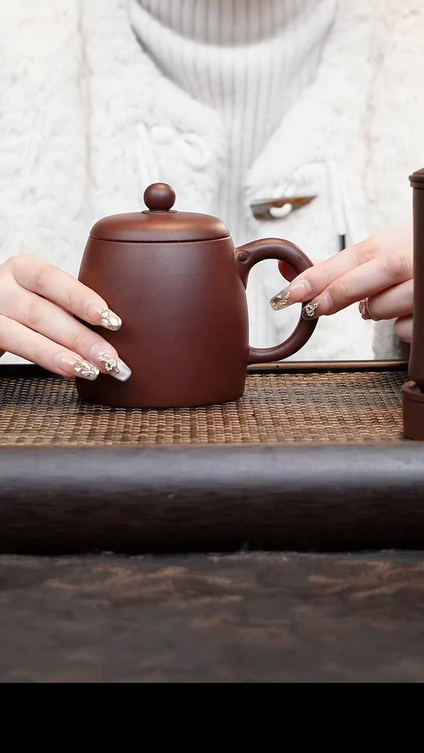 【闪购商品】紫砂茶杯秦权老板杯底槽清