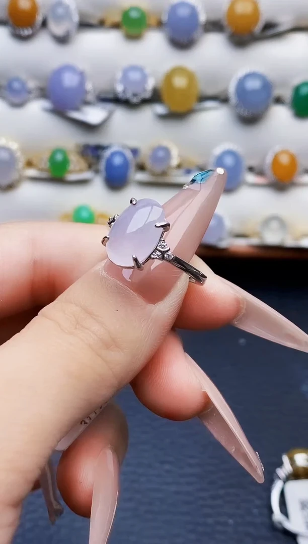 银S925镶嵌戒指翡翠5102