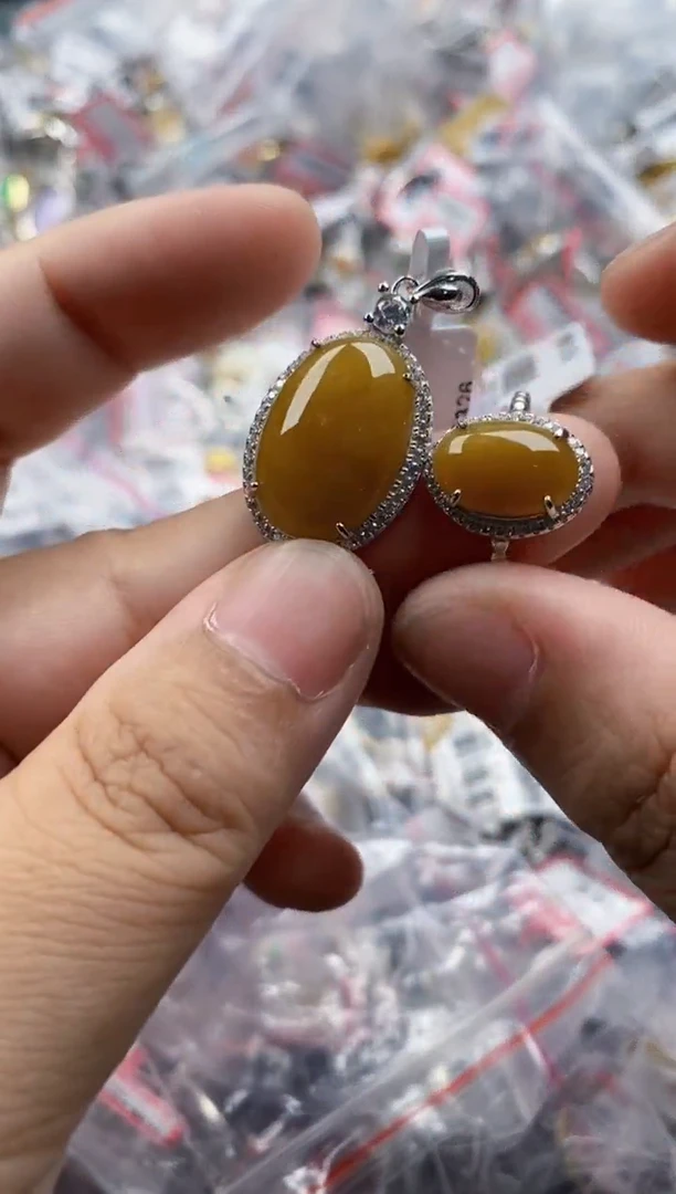 翡翠戒指银S925镶嵌333333   8