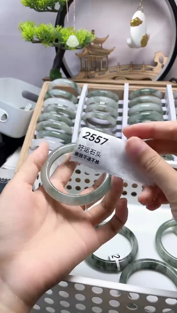 未镶嵌手镯石英质玉2557